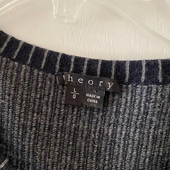 theory striped sleeveless sweater a-line dress - Picture 2 of 3